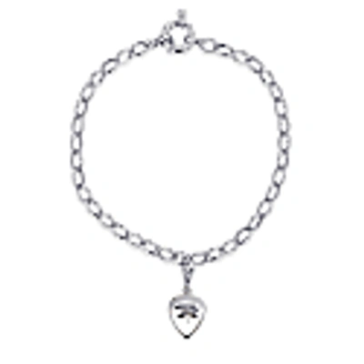 True Rocks Sterling Silver Belcher Bracelet With Mini Razor Blade Charm In Belcher