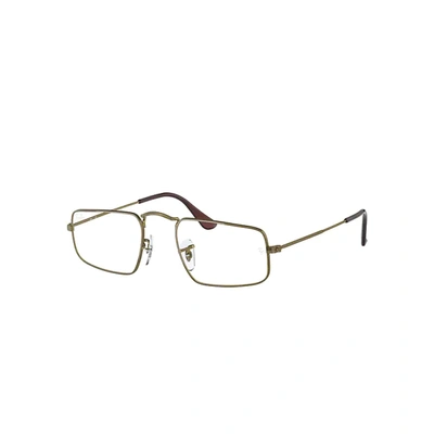 Ray Ban Julie Optics Eyeglasses Antique Gold Frame Clear Lenses 46-20 In Antique Gold