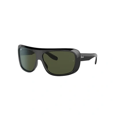 Shop Ray Ban Sunglasses Unisex Blair - Black Frame Green Lenses 61-13 In Schwarz