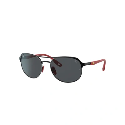 Shop Ray Ban Rb3685m Scuderia Ferrari Collection Sunglasses Black Frame Grey Lenses 58-19