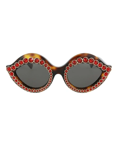 Shop Gucci Cat-eye Sunglasses In Brown