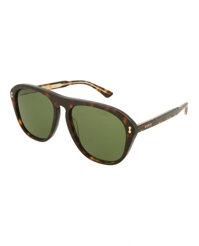 Shop Gucci D-frame Tortoiseshell Sunglasses In Brown