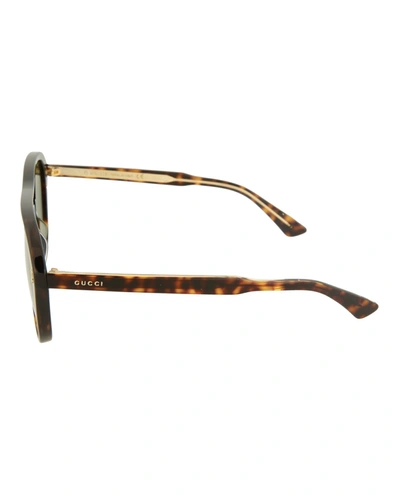 Shop Gucci D-frame Tortoiseshell Sunglasses In Brown