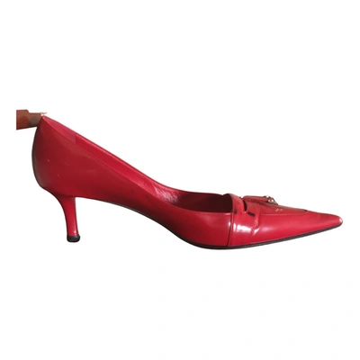 Pre-owned Lella Baldi Leather Heels In Red