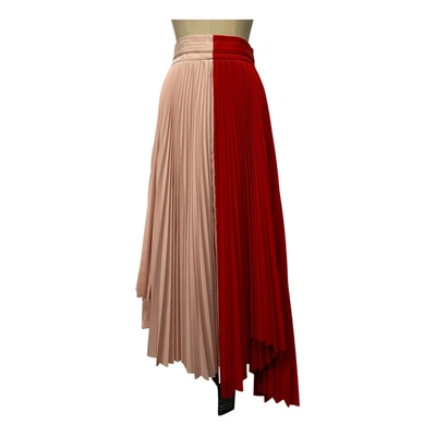 Pre-owned A.w.a.k.e. Maxi Skirt In Red