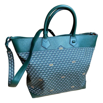 Leather handbag Fauré Le Page Blue in Leather - 37976226