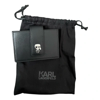 Pre-owned Karl Lagerfeld Leather Small Bag In Black