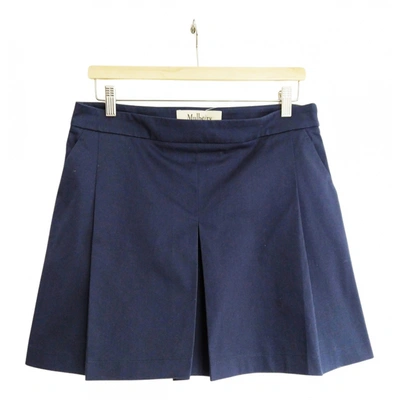 Pre-owned Mulberry Mini Skirt In Navy