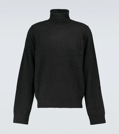 Shop Ermenegildo Zegna Cashmere And Silk-blend Sweater In Blk Sld