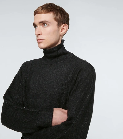Shop Ermenegildo Zegna Cashmere And Silk-blend Sweater In Blk Sld
