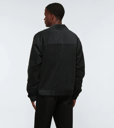 Shop Adish Corduroy Zipped Jacket In Black