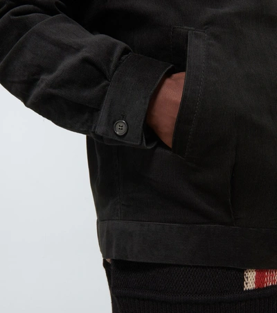 Shop Adish Corduroy Zipped Jacket In Black