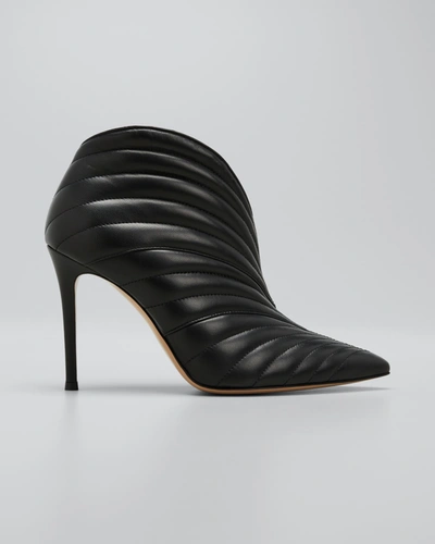 Shop Gianvito Rossi Eiko Quilted Leather Ankle Booties In Black