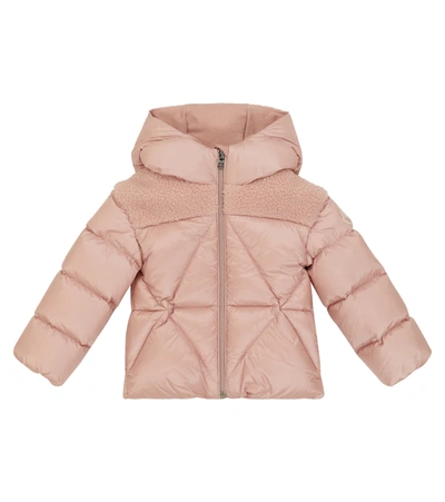 Shop Moncler Baby Arabette Down Coat In Pink