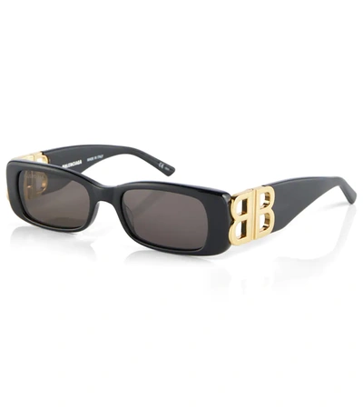 Balenciaga Womens Black Bb0096s Square-frame Acetate Sunglasses In Black-gold-grey