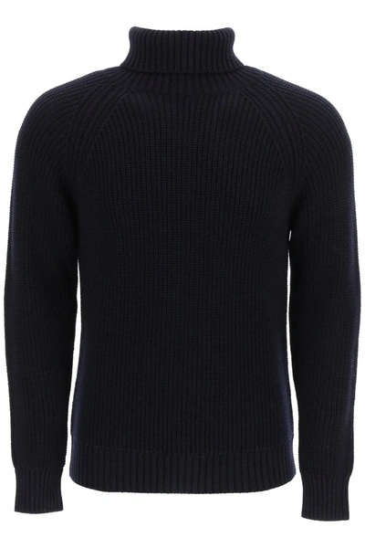 Shop Gm77 Turtleneck Wool Sweater In Blue (blue)
