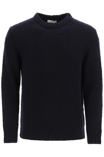 Shop Gm77 Extrafine Wool Crew Neck Sweater In Blue (blue)