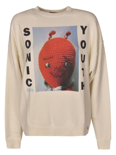 Shop R13 Sonic Youth Dirty Oversized Sweatshirt In Ecru