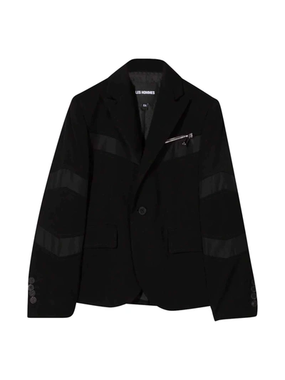 Shop Les Hommes Black Blazer Teen Kids In Nero