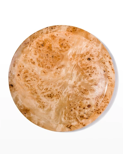 Ladorada Burl Veneer Round Centerpiece
