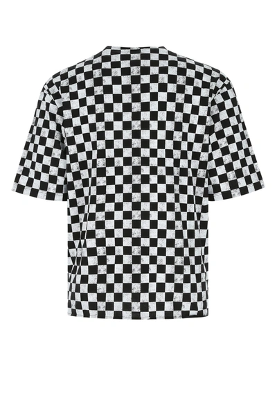 Shop Saint Laurent Printed Cotton T-shirt  Checked  Uomo M