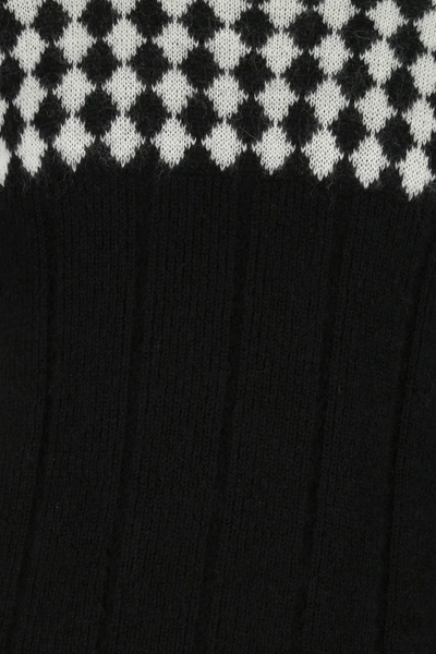 Shop Saint Laurent Black Wool Blend Sweater  Black  Uomo S In Pattern