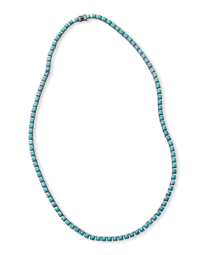 Shop Nakard Small Tile Opera Necklace In Turquoise