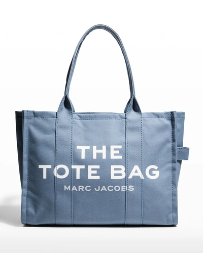 Marc Jacobs The Large Canvas Tote Bag In Blue Shadow
