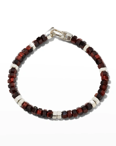 Shop David Yurman Men's 6mm Spiritual Beads Hex Bracelet In Red