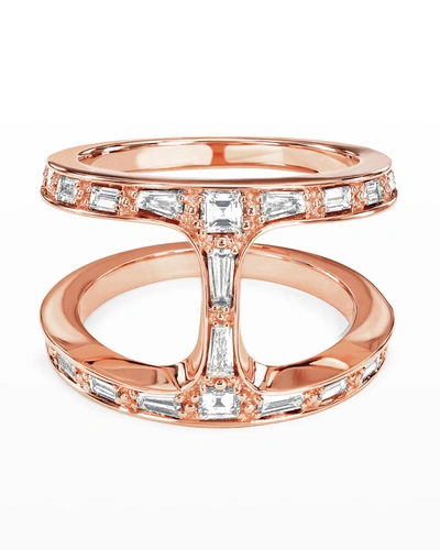 Shop Hoorsenbuhs Phantom 18k Rose Gold Baguette Diamond Ring