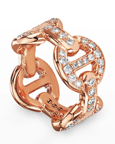 Shop Hoorsenbuhs Quad-link Diamond Ring In 18k Rose Gold