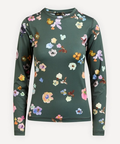 Shop Stine Goya Juno Jersey Blouse In Flower Euphoria