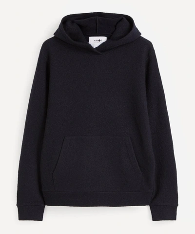 Nn07 Mark Boiled Merino Wool Hoodie In Navy Blue | ModeSens