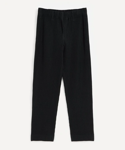 Shop Issey Miyake Core Regular Pleated Trousers In Black
