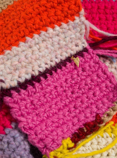 Shop Forte Forte Striped Scarf In Multicolor Crochet Wool