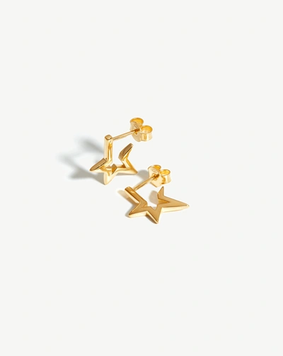 Shop Missoma Celestial Star Huggies 18ct Gold Plated Vermeil