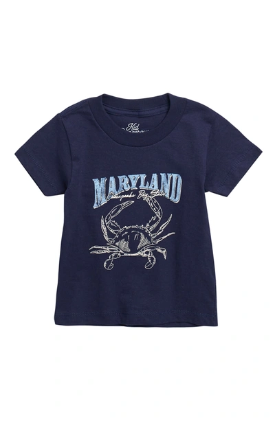 Shop Kid Dangerous Maryland Crab T-shirt In Navy