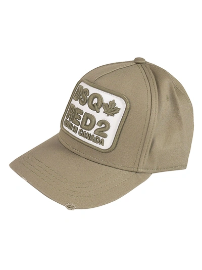 Dsquared2 Logo Patch Baseball Cap In Green
