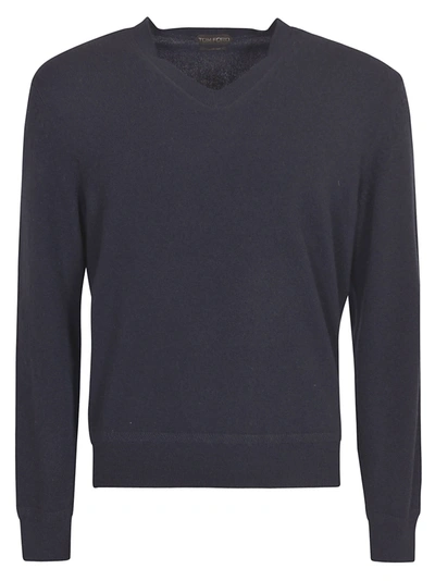 Shop Tom Ford V-neck Sweater In Blue