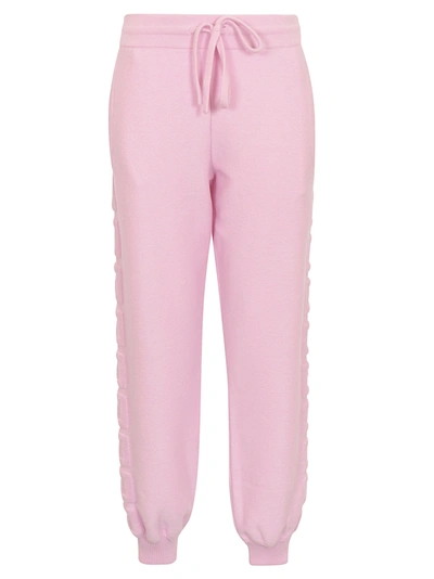 Shop Versace Drawstring Track Pants In Pink