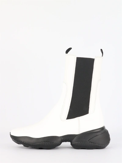 Shop Hogan Interaction Chelsea Boots In White