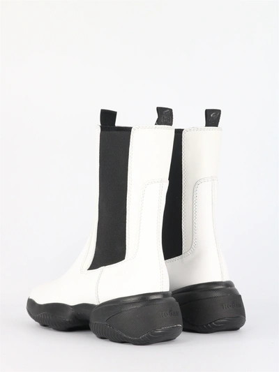 Shop Hogan Interaction Chelsea Boots In White