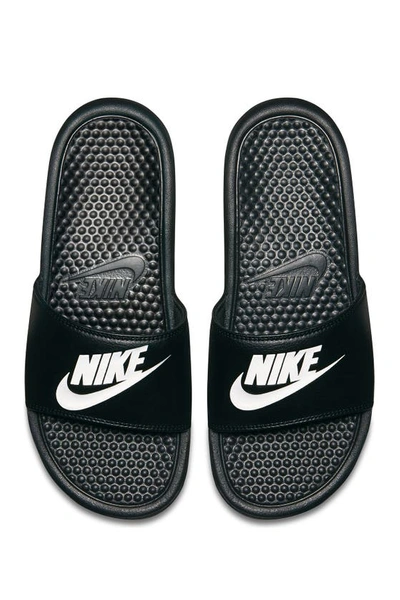 Shop Nike Benassi Jdi Slide Sandal In Black-white