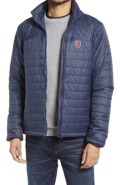 Shop Fjall Raven Expedition X-latt Quilted Jacket In Navy