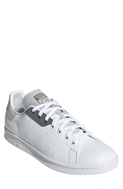 Shop Adidas Originals Stan Smith Low Top Sneaker In White/ Grey