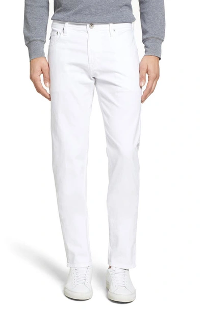 Shop Ag Tellis Sueded Stretch Sateen Slim Leg Pants In White