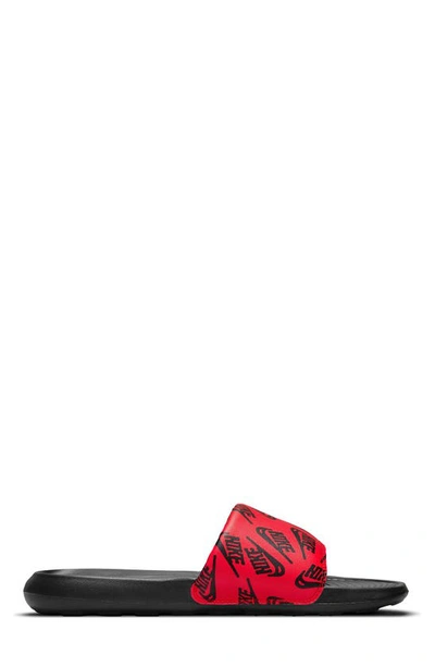 Shop Nike Victori One Sport Slide In Red/ Black