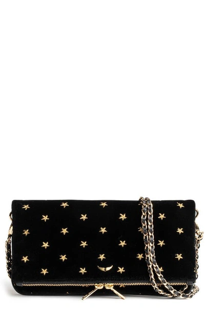 Zadig u0026 Voltaire Rock Stars Velvet Crossbody Bag In Noir | ModeSens