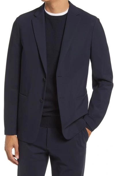 Shop Theory Clinton Precision Ponte Knit Blazer In Baltic