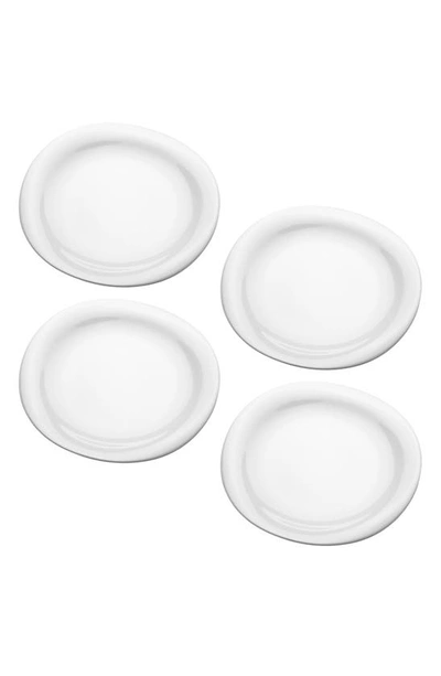 Shop Georg Jensen Set Of 4 Cobra Porcelain Salad Plates In White